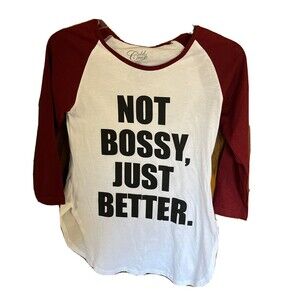 Gold Rush XS Women’s Baseball Regan T-shirt Graphic Not Bossy Just Better